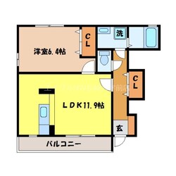 カンフォタブルの物件間取画像